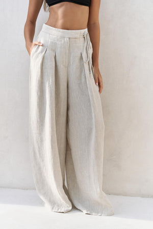 Premium Linen Palazzo Pants – Dapper