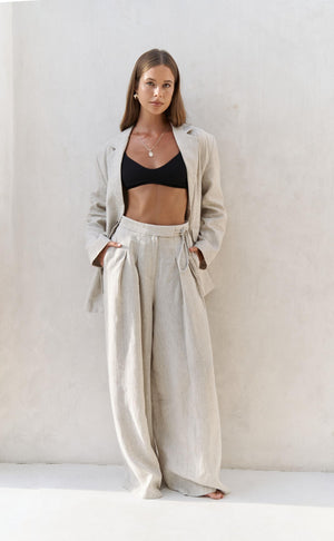 Premium Linen Palazzo Pants – Dapper