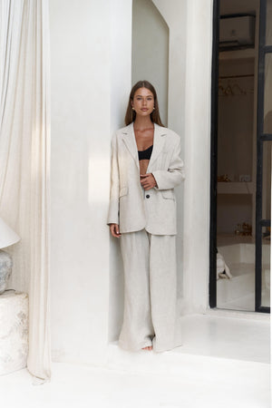 Premium Linen Palazzo Pants – Dapper