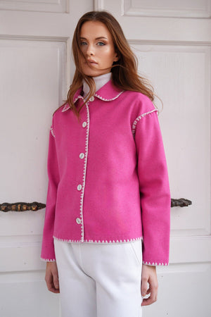 Elegant Collared Long Sleeve Cardigan