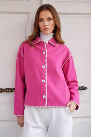 Elegant Collared Long Sleeve Cardigan