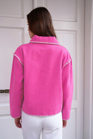 Elegant Collared Long Sleeve Cardigan