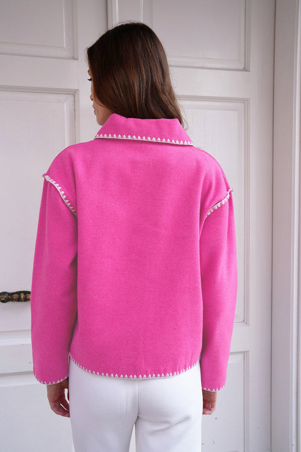 Elegant Collared Long Sleeve Cardigan