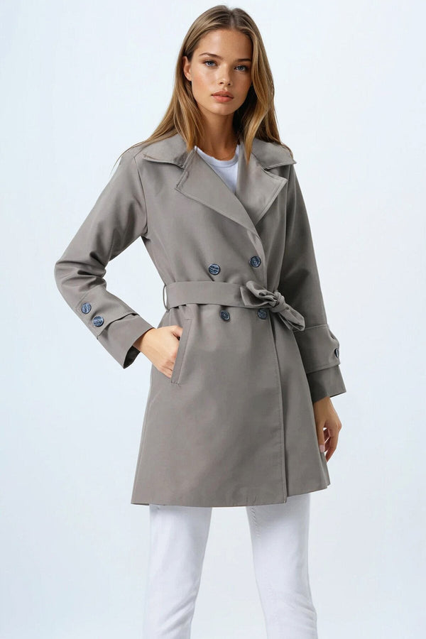 Chic Double-Breasted Trench
