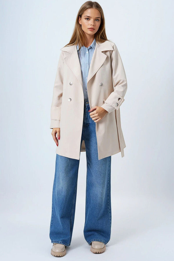 Chic Double-Breasted Trench