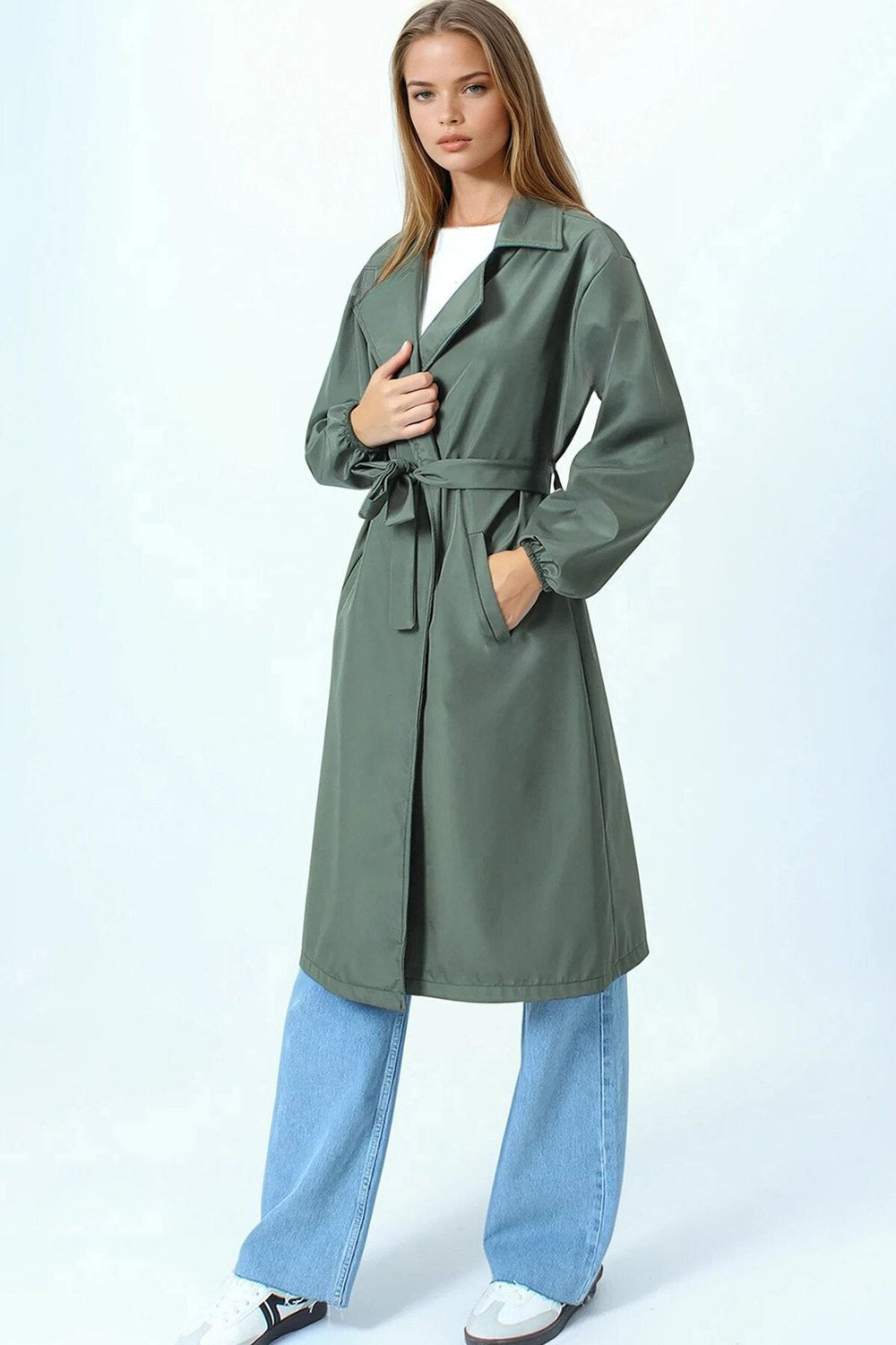 Elegant Double-Breasted Trench Coat