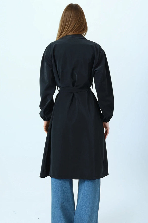 Elegant Double-Breasted Trench Coat