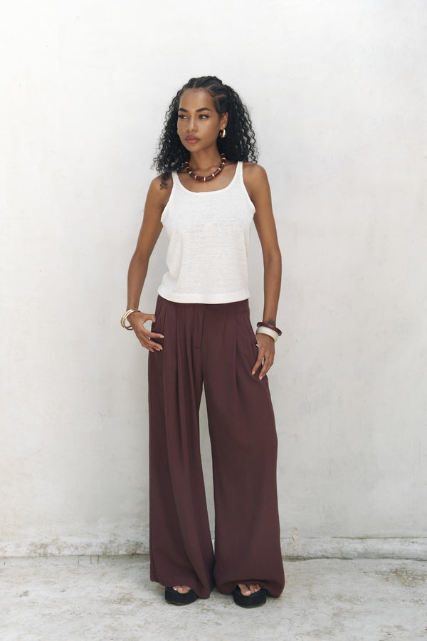 Mahoney – Premium Linen Palazzo Pants