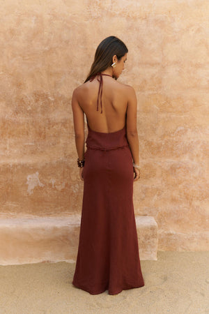 Malmvira – Premium Linen Crop Skirt Set