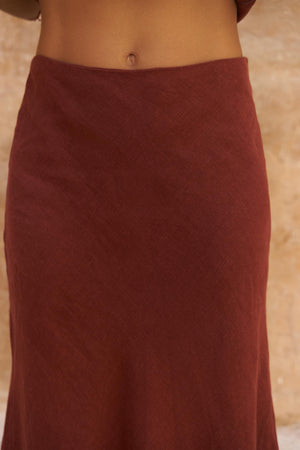 Malmvira – Premium Linen Crop Skirt Set