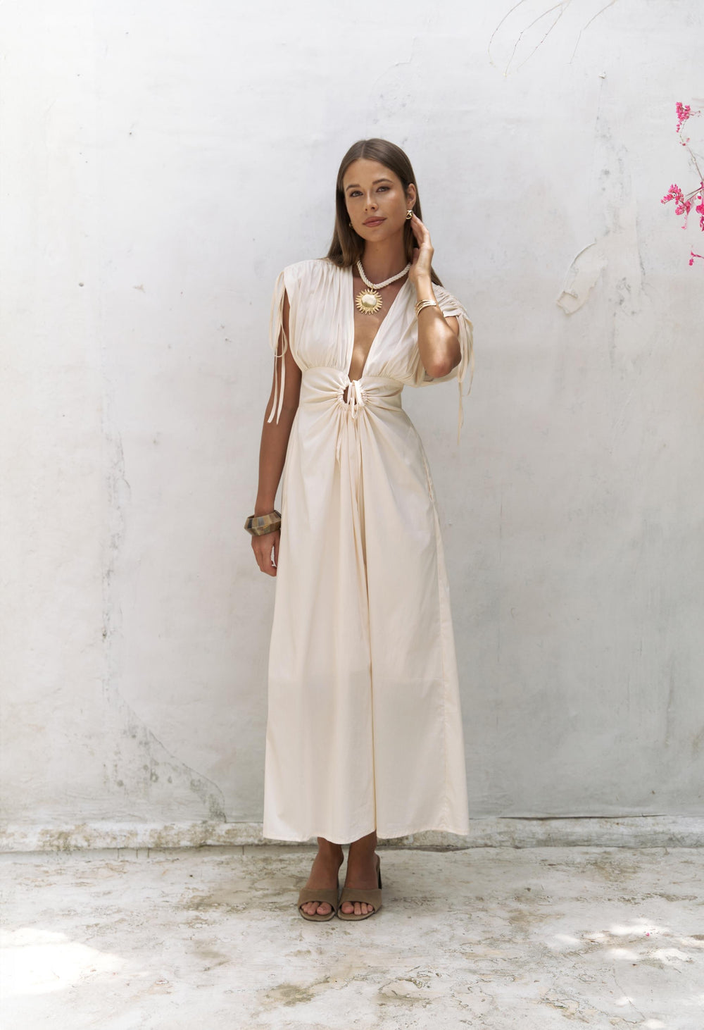 Manarola – Elegant Beige Maxi Dress