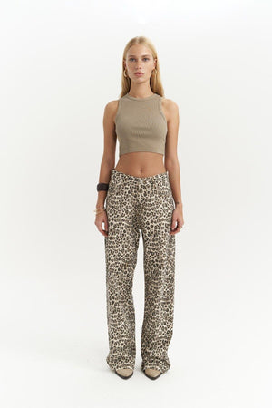 Trendy Leopard Print Jeans