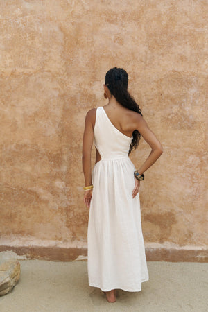 Mharia – Premium Asymmetric Linen Dress