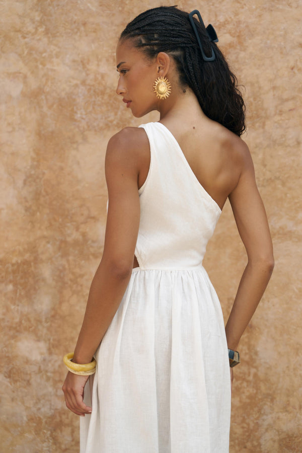 Mharia – Premium Asymmetric Linen Dress