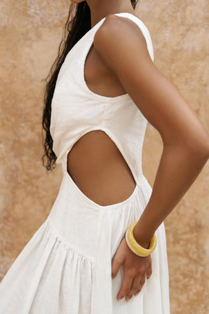 Mharia – Premium Asymmetric Linen Dress