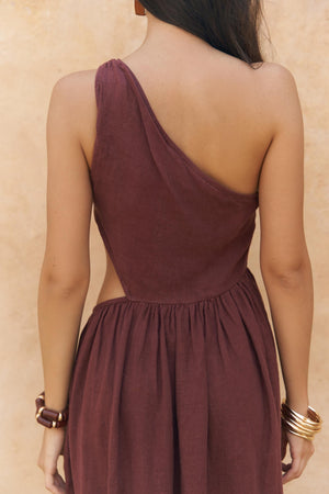 Mharia – Premium Asymmetric Linen Dress