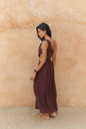 Mharia – Premium Asymmetric Linen Dress