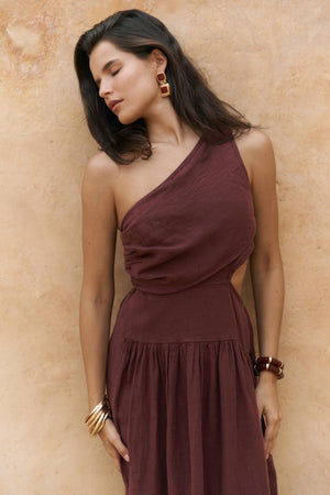 Mharia – Premium Asymmetric Linen Dress