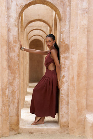 Mharia – Premium Asymmetric Linen Dress