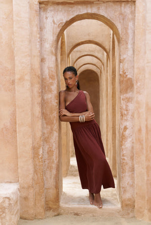 Mharia – Premium Asymmetric Linen Dress