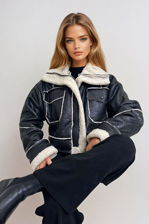 Elegant Faux Fur-Lined Jacket