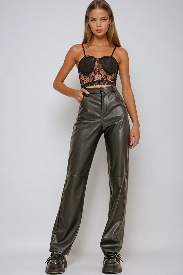 Elegant Seam-Detail Palazzo Trousers
