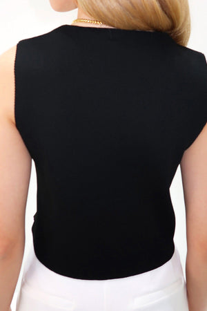 Stylish Color-Block Knit Vest