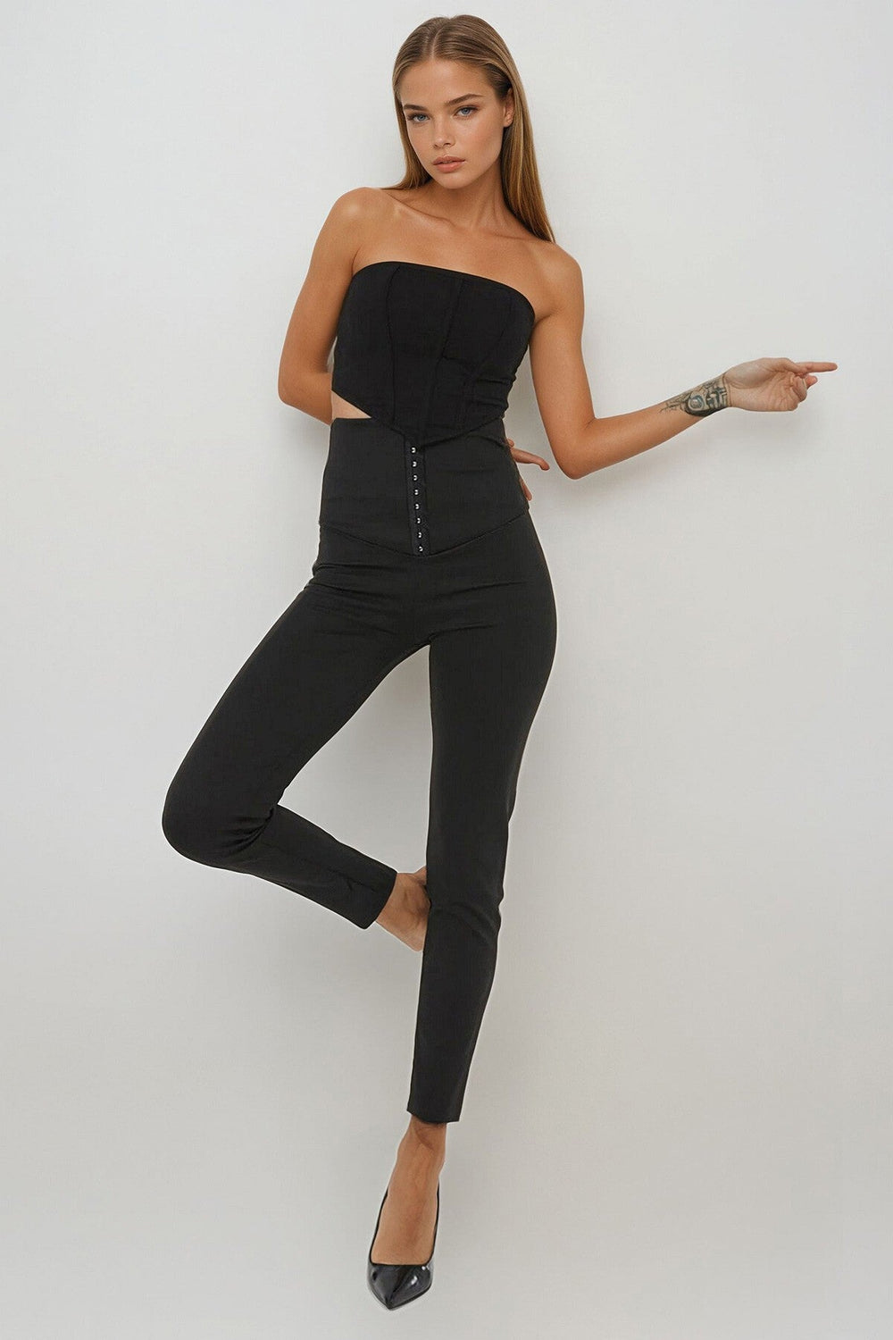 Elegant High-Waisted Scuba Leggings