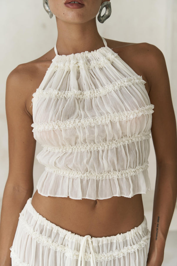 Laverna – Sheer Crop Top Set