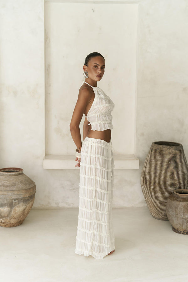 Laverna – Sheer Crop Top Set