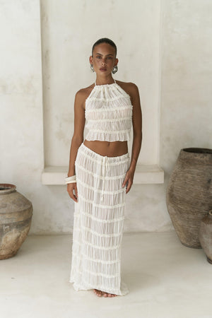 Laverna – Sheer Crop Top Set