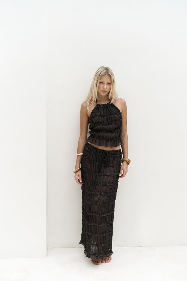 Laverna – Sheer Crop Top Set