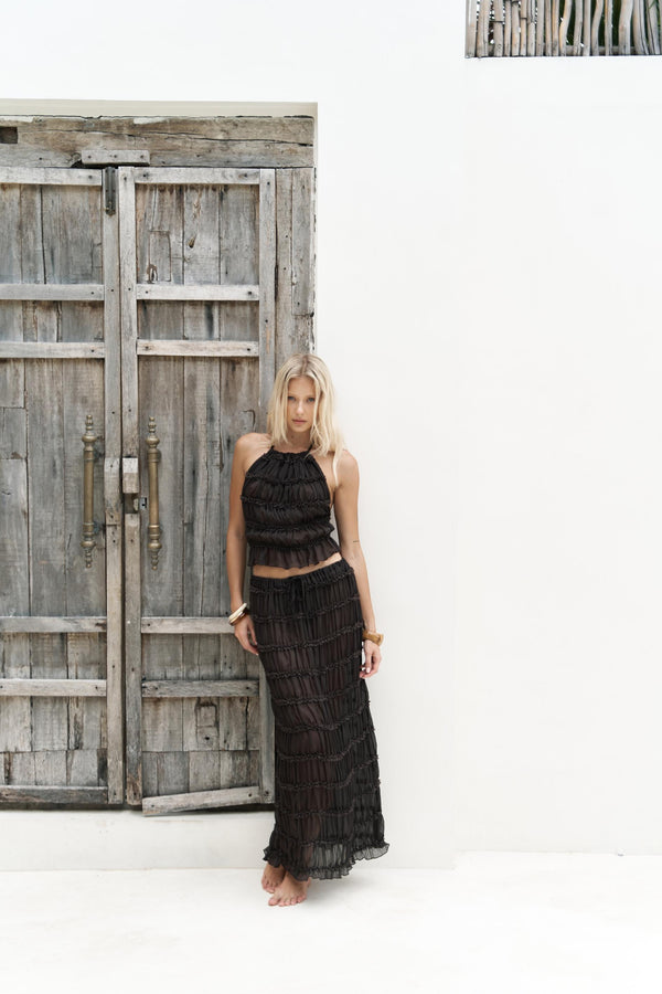 Laverna – Sheer Crop Top Set