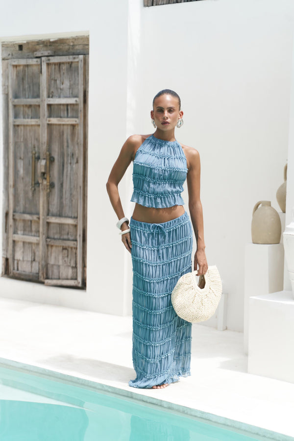 Laverna – Sheer Crop Top Set