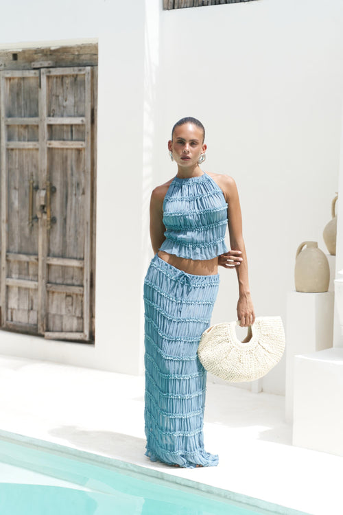 Laverna – Sheer Crop Top Set