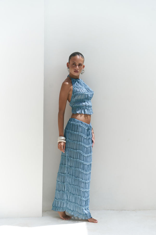 Laverna – Sheer Crop Top Set