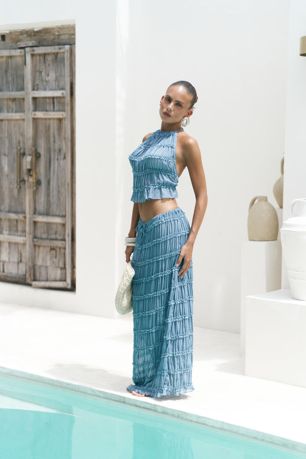 Laverna – Sheer Crop Top Set