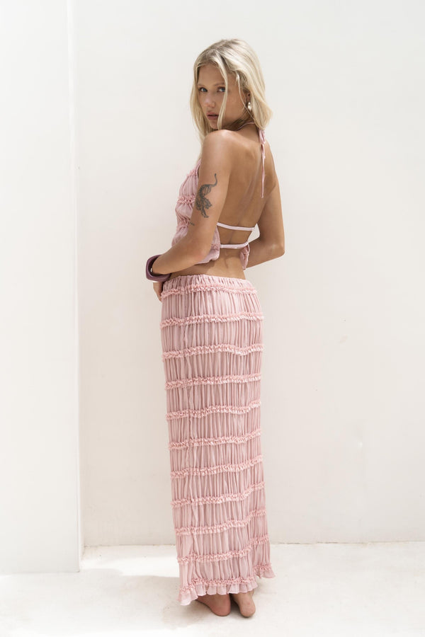 Laverna – Sheer Crop Top Set