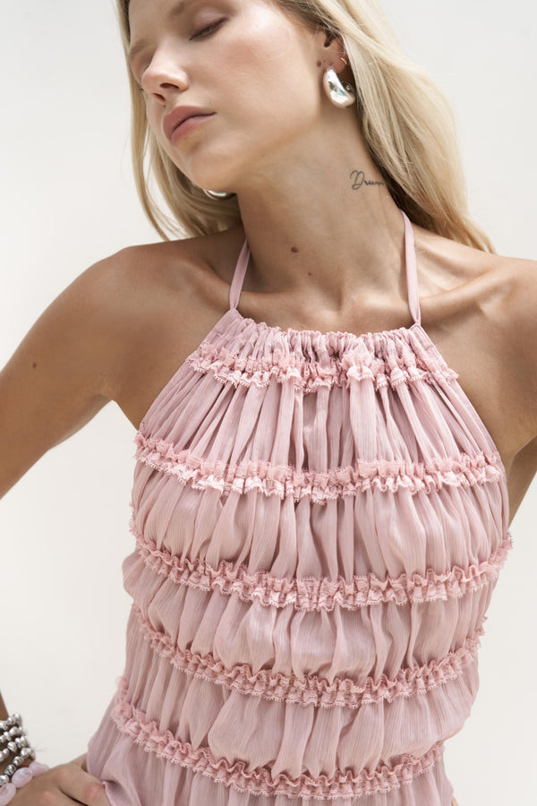 Laverna – Sheer Crop Top Set