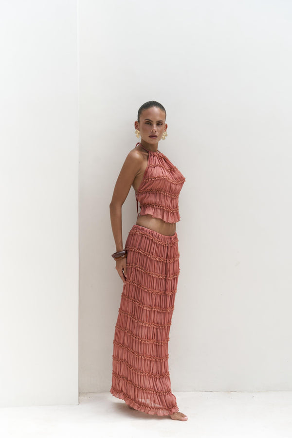 Laverna – Sheer Crop Top Set