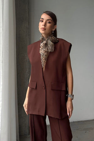 Oversized Single-Button Blazer