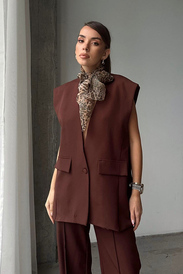 Oversized Single-Button Blazer