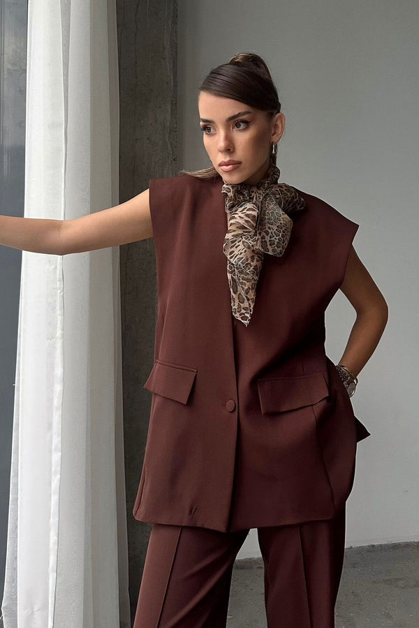 Oversized Single-Button Blazer