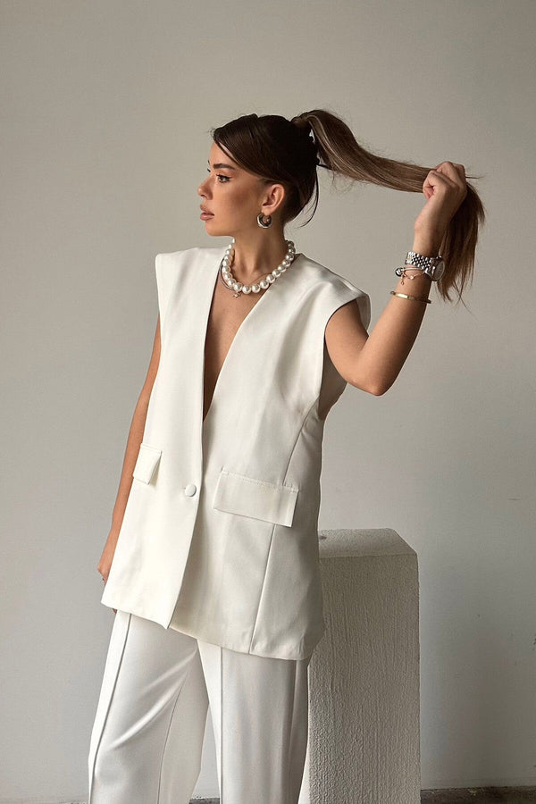 Oversized Single-Button Blazer