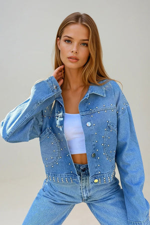 Chic Cropped Denim Jacket