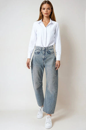 Chic Wide-Leg Five-Pocket Jeans
