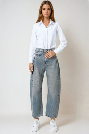 Chic Wide-Leg Five-Pocket Jeans