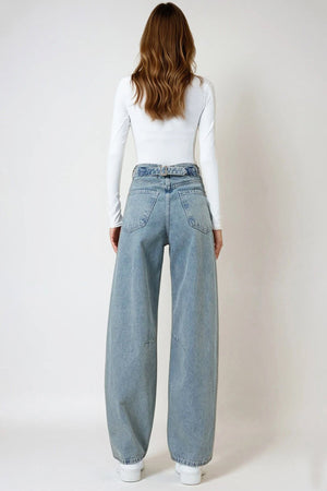 Chic High-Waisted Baggy Jeans