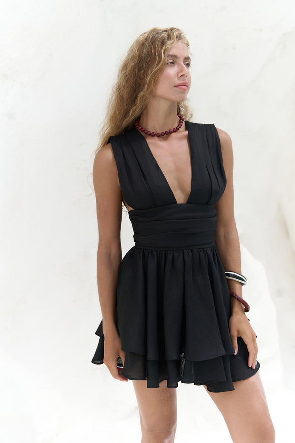Premium Linen Mini Dress – Zaneta